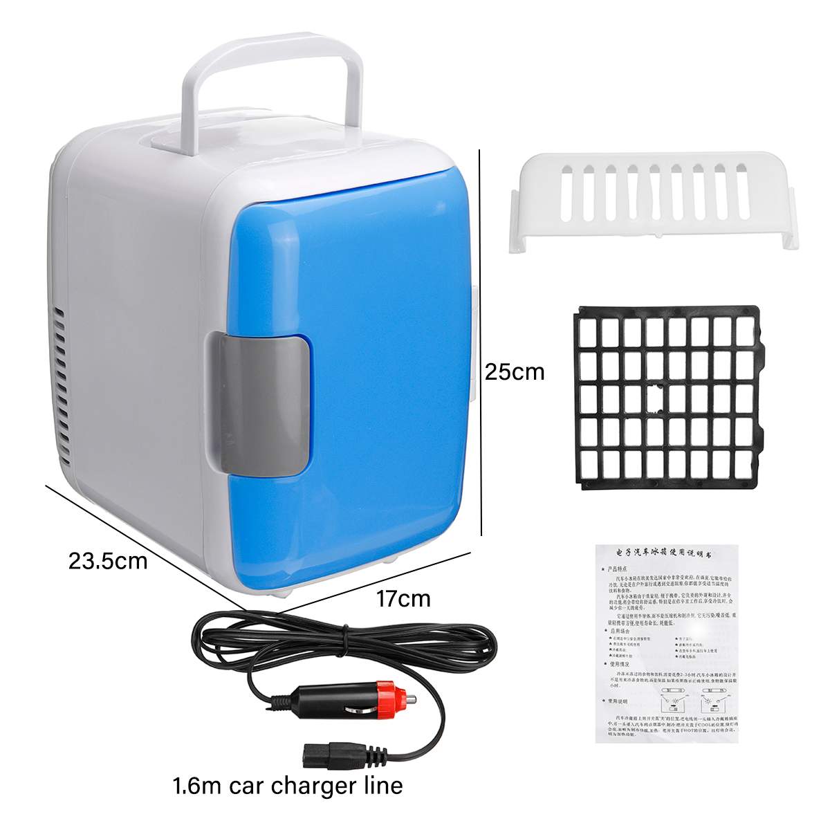 2 in 1 4L Portable Mini Car Refrigerators Dual-Use Portable Warmer Freezer Cooler Camping Fridge Vehicle Travel Fridge