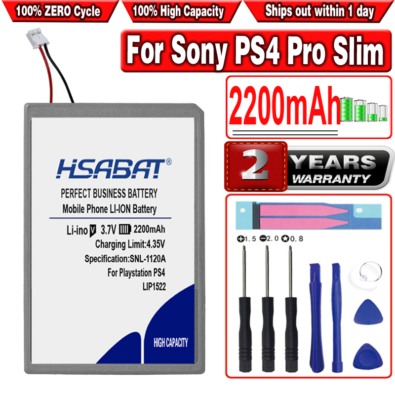 Hsabat 2200Mah Batterij Voor Sony PS4 Pro Slim Dual Shock Controller Tweede Generatie CUH-ZCT2 Of CUH-ZCT2U