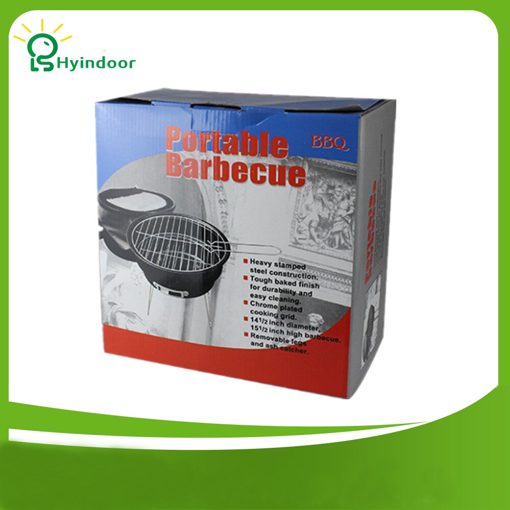 Round Portable Barbecue Roasting Tools Outdoor Camping Picnic Charcoal BBQ Grills