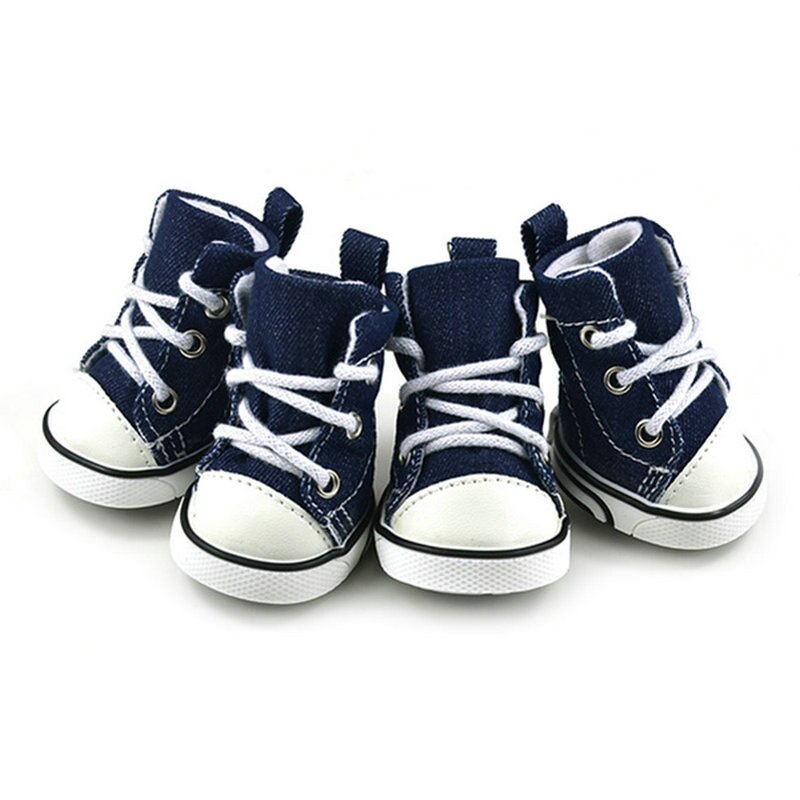 Jean Pet Dog Shoes Winter Warm Outdoor Puppy Shoes Boots For Small Dogs Chihuahua Cats Pet Supplies XS-XL