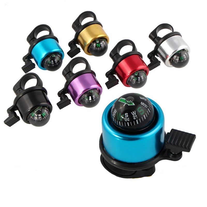 Cloche de vélo VTT boussole aluminium équipement de cyclisme accessoires corne alarme sonore alliage sûr clair