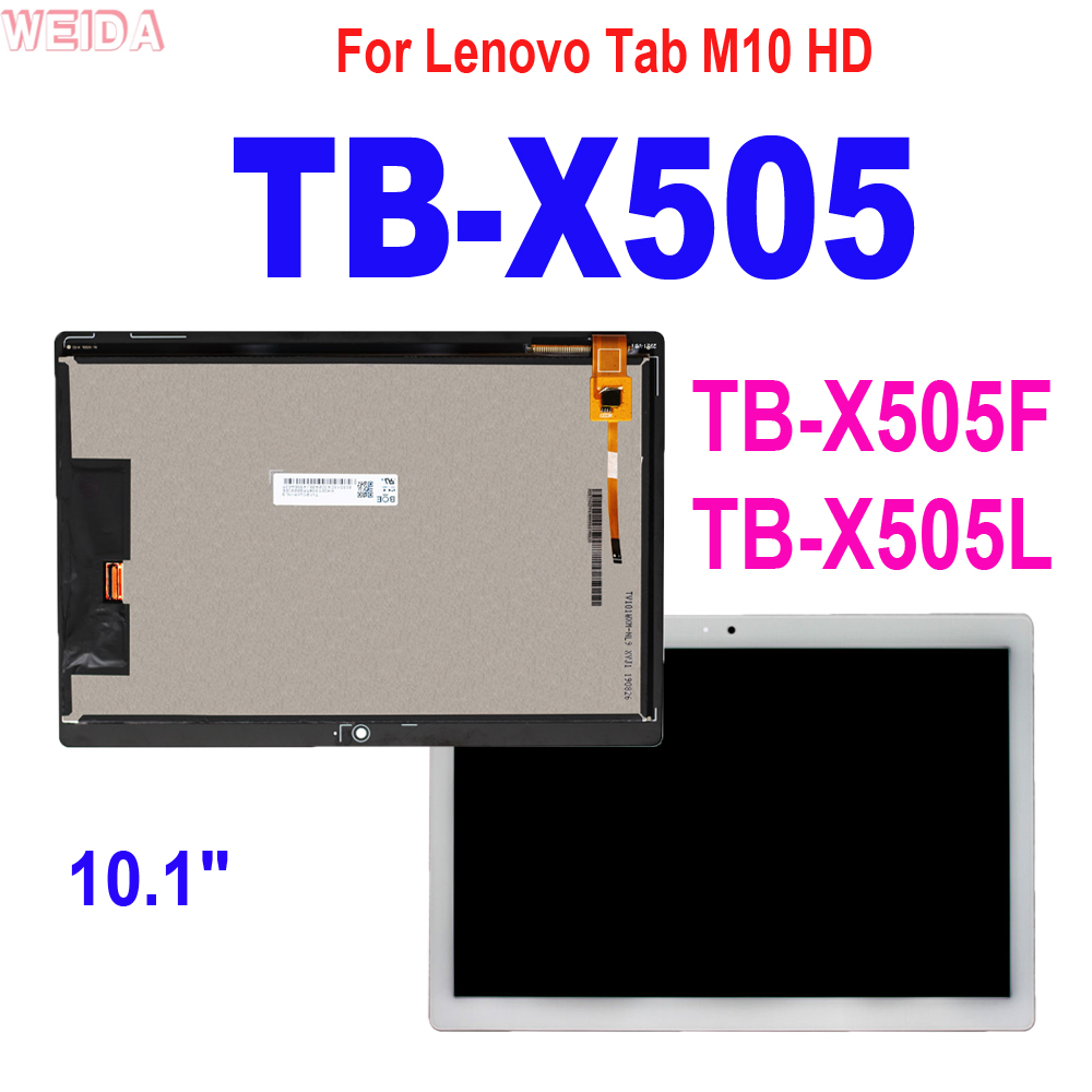 10.1” For Lenovo Tab M10 HD TB-X505 X505F TB-X505L X505 LCD Display Touch Screen Digitizer Assembly for TB-X505 LCD Replacement: White Touch and LCD