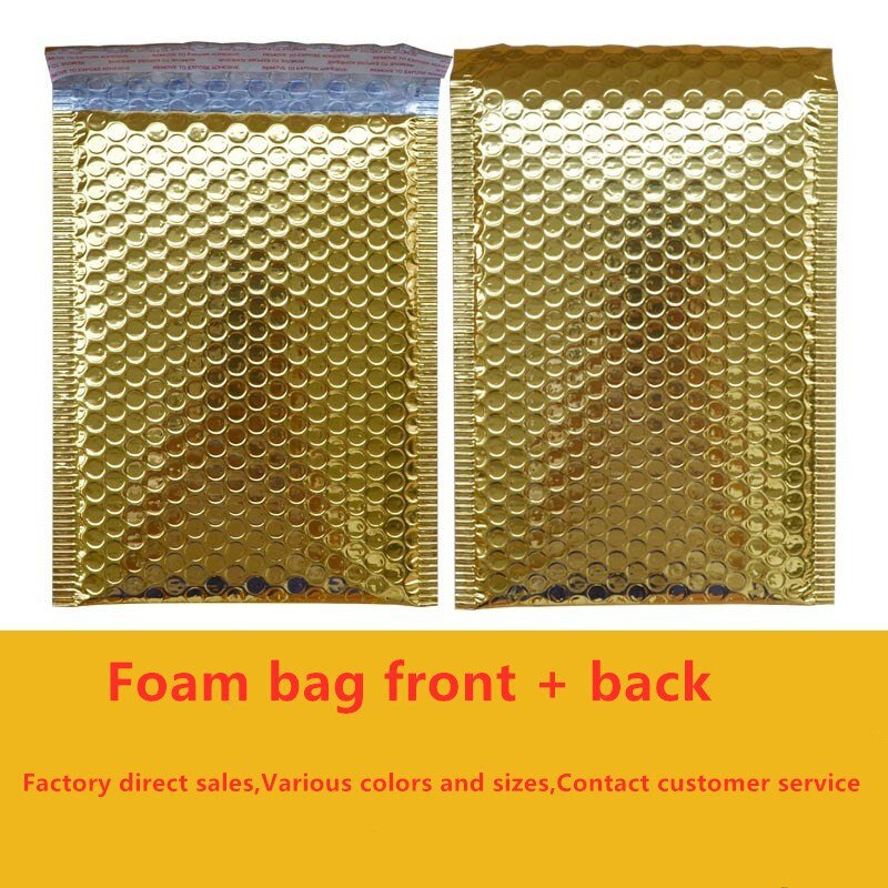 50/30/10/5PCS Gold Plating Paper Bubble Envelopes Bags Mailers Padded Envelope Bubble Mailing Bag Different Quantity