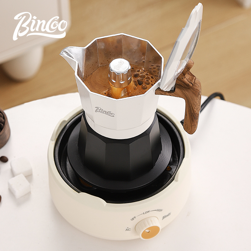 BINCOO 220V Electric Mini Coffee Heater Milk Tea Mocha Heating Stove Plate Multifunctional Cooking Pot Oven Furnace Cooker