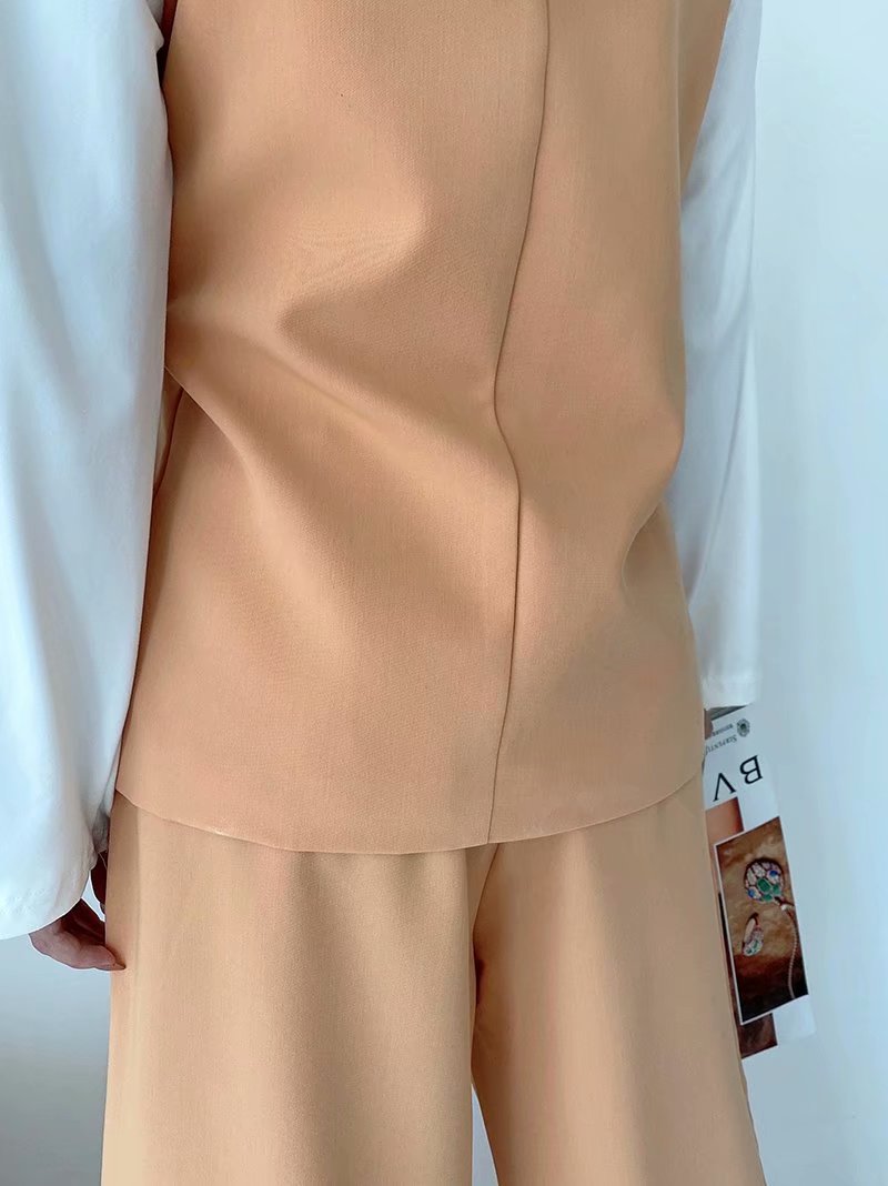 TMODA404-chaqueta verde sin mangas para mujer, ropa de oficina, abrigo Vintage con cuello con muescas, Tops elegantes, 2022