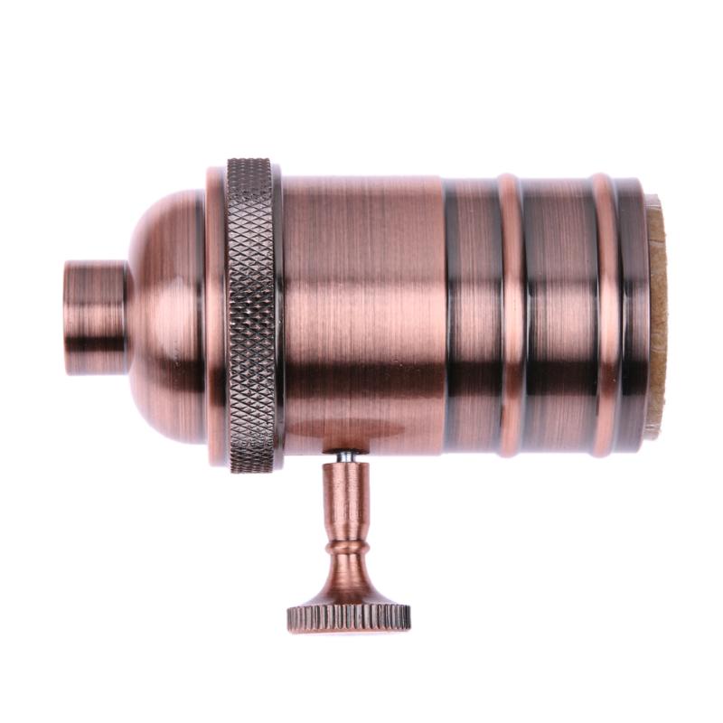 1pcs Rood Koper Retro Lamphouder Aluminium Lamphouder Vintage E27 Lamp Licht Socket Stand Duurzaam Verlichting Accessoires