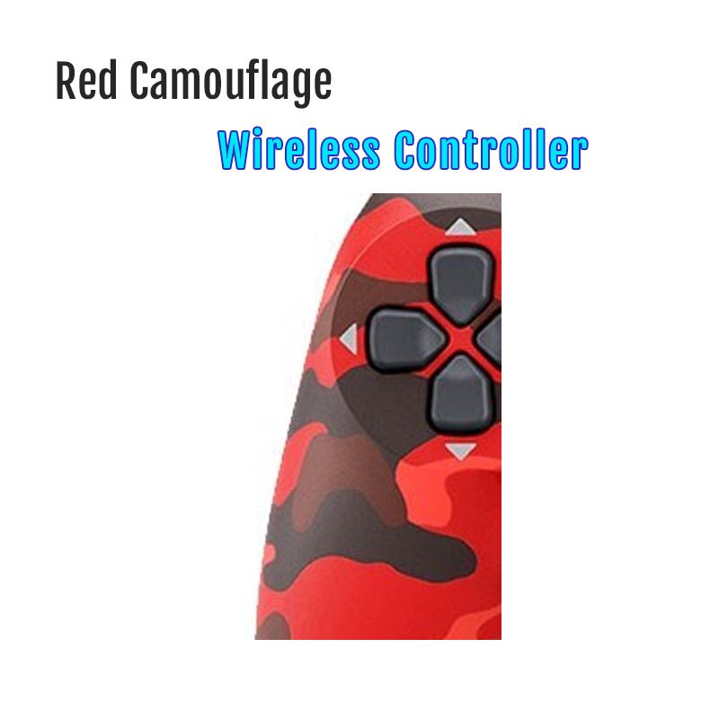 Wireless / Wired Controller For PS4 Bluetooth 4.0 DualShock Mando Gamepads ps4 Joystick: Wireless Red Camou