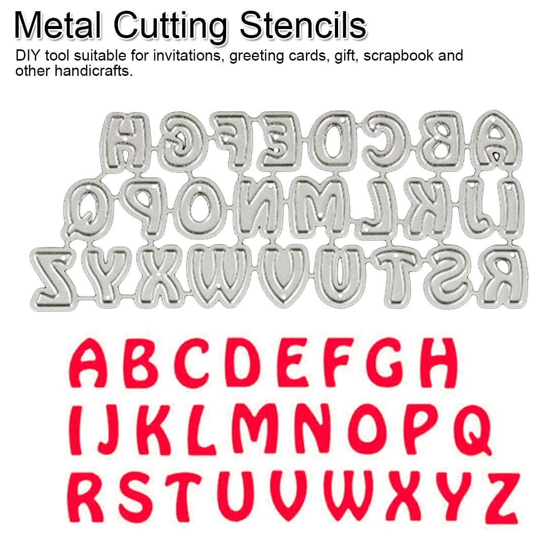 Metalen Diy Scrapbooking Photo Alfabet Letter Stansen Sterft Decor Embossing Craft Card Emboss Template 26 Stks/set