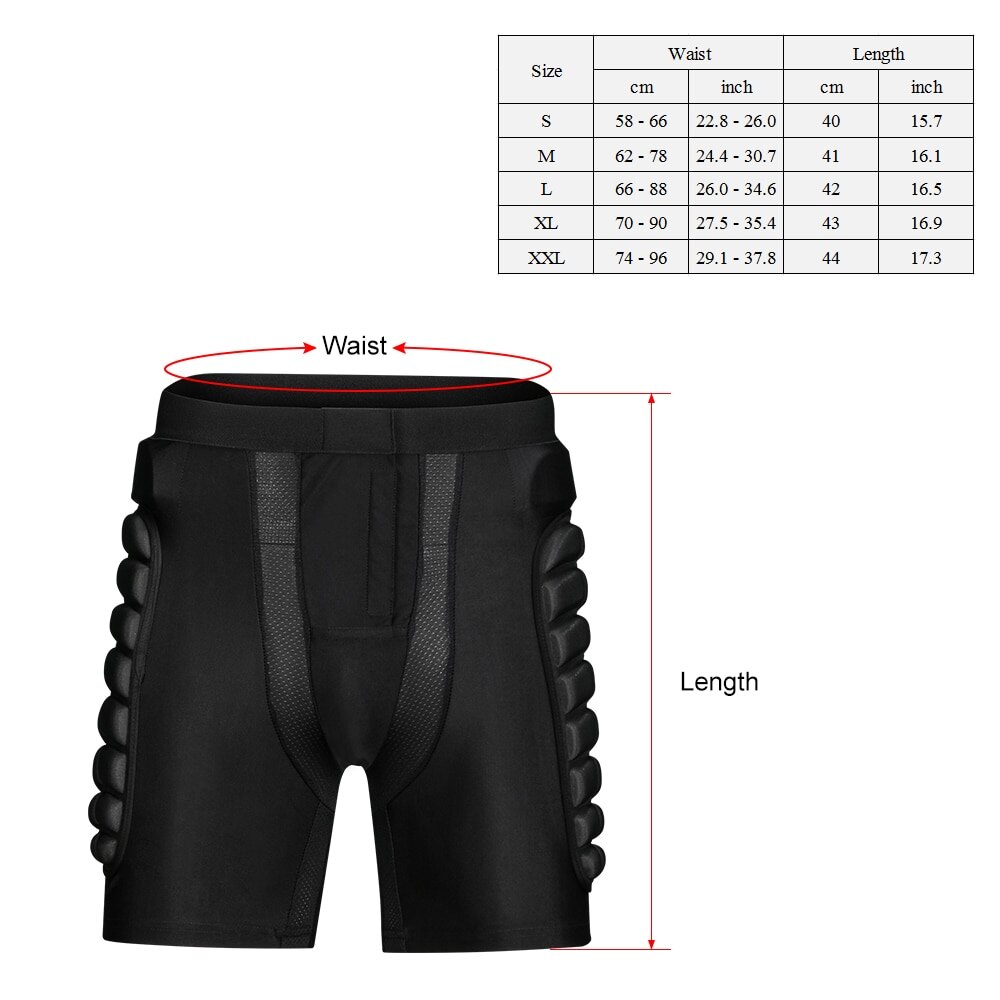 Protective Gear Hip Padded Shorts Armor Hip Protection Shorts Pad for Snowboarding Skating Skiing Riding Sport Protective Pad