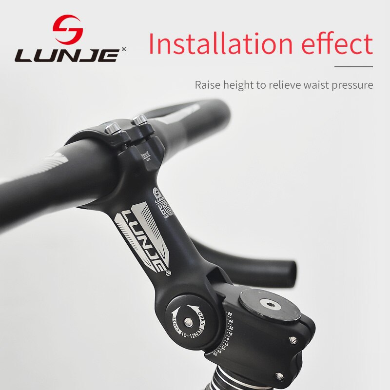 LUNJE Adjustable Bicycle Bike Stem Riser XC AM MTB Mountain Road Bike Bicycle Adjustable 60 Riser 90 110 130mm 25.4/31.8mm