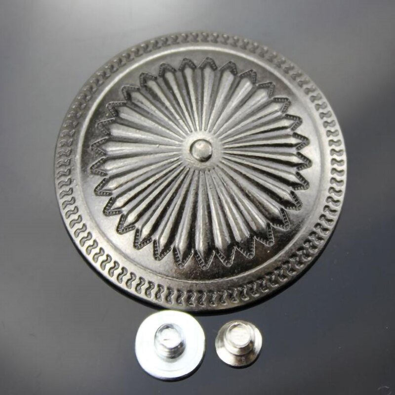 37mm päivänkakkara kukka kilpi kukkaro lompakko solki tappi ruuvi takaisin niitti conchos nahka askartelu vyö laukku koruja tarvikkeet