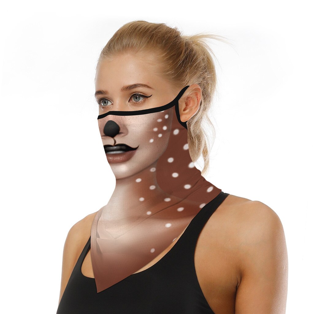 1 piece Outdoor Print Seamless Ear Mask Sports Scarf Neck Tube Face Riding Mask Scarf Activities Multi Function Bandanas: D