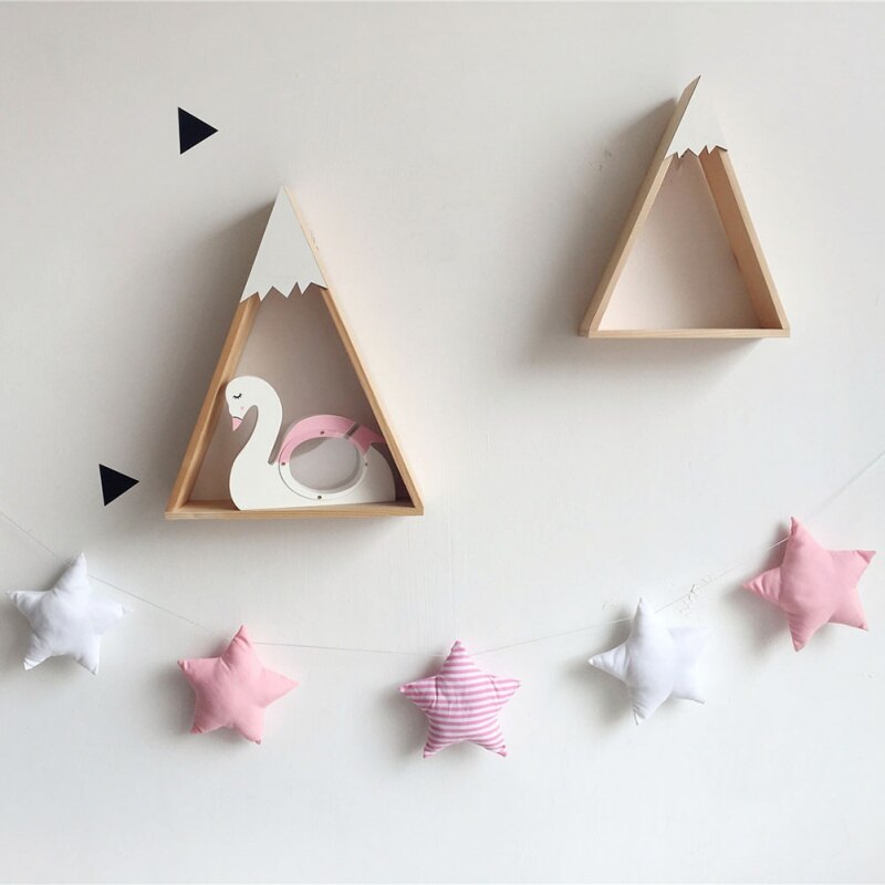 Stjerner guirlander babyværelse dekorationer børneværelse juleindretning børneværelse vægdekorationer baby drenge piger ornament: 3