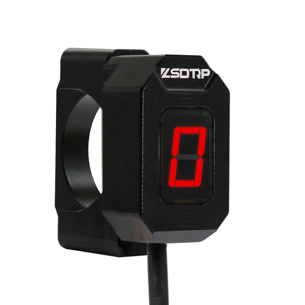 SCL MOTOS-indicador de marcha Digital Universal para motocicleta, 6 velocidades, pantalla LED, palanca de cambios, soporte magnético para indicador de marcha: Verde militar