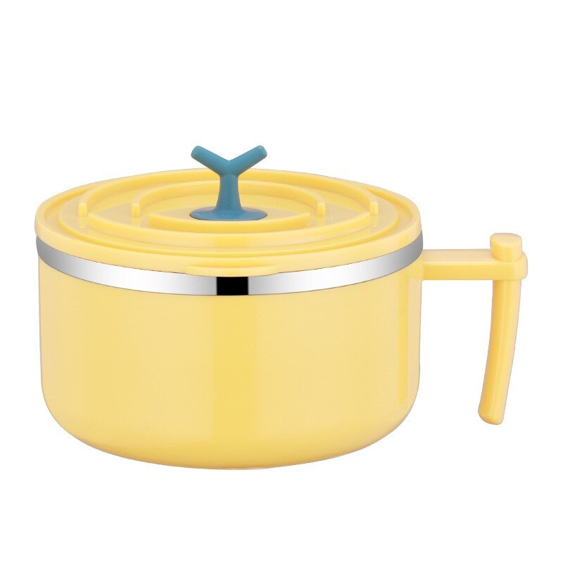Stainless Steel Instant Noodle Bowl Portable Student Dormitory Household With Sealed Lid Large Capacity Instant Noodle Bowl: 03