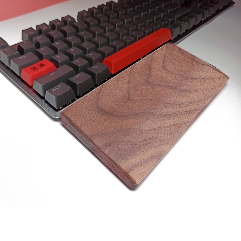 Handballenauflage aus holz für einhändige tastaturen, handgelenkauflage für tastaturen, handgelenkauflage aus walnussholz, handgelenkauflage für tastaturen  f22 22