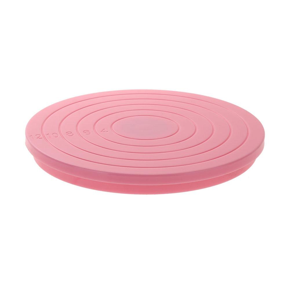 Decoração de bolo giratória de plástico de 14cm, base giratória para decoração de bolo, plataforma giratória de açúcar, mesa rotativa e decorativa de cozinha cozimento demais