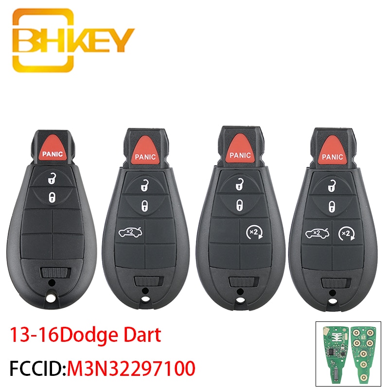 Bhkey M3N32297100 Smart Autosleutelzakje Voor Dodge Dart Auto Afstandsbediening Sleutel 433Mhz 13-16Dodge Dart Voor dodge Toetsen 3/4/5 Maar