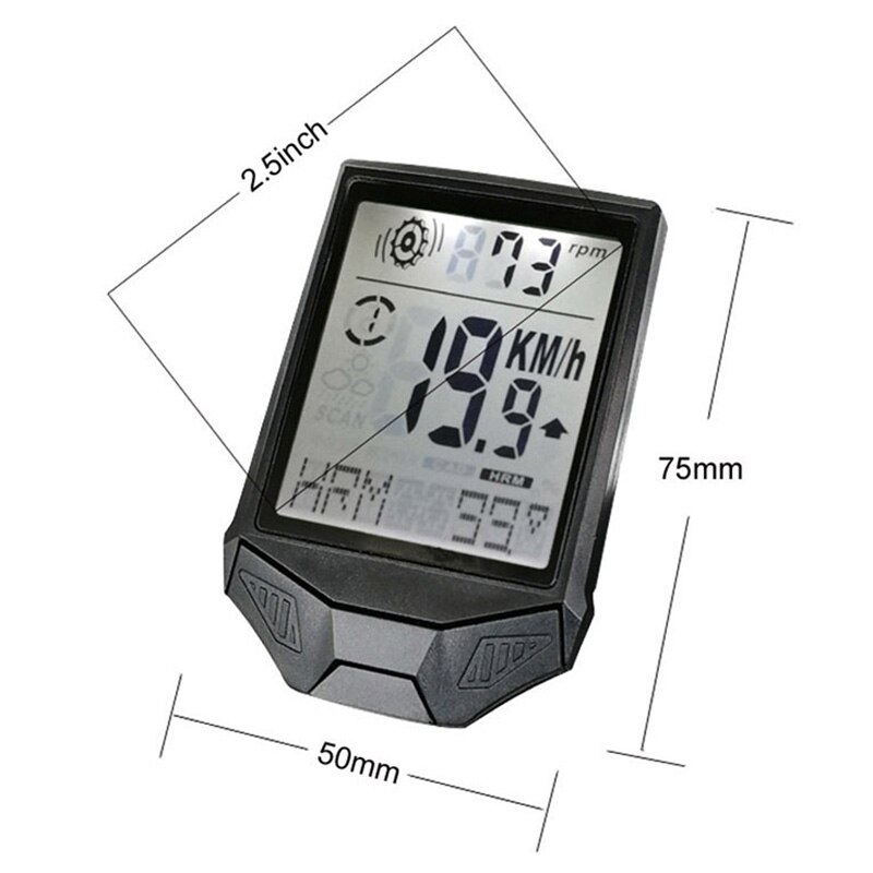 3-in-1 Wireless LCD Bicycle Cycling Computer Cadence Sensor Heart Rate Monitor Chest Strap Bike Meter Speed Holder for ciclismo