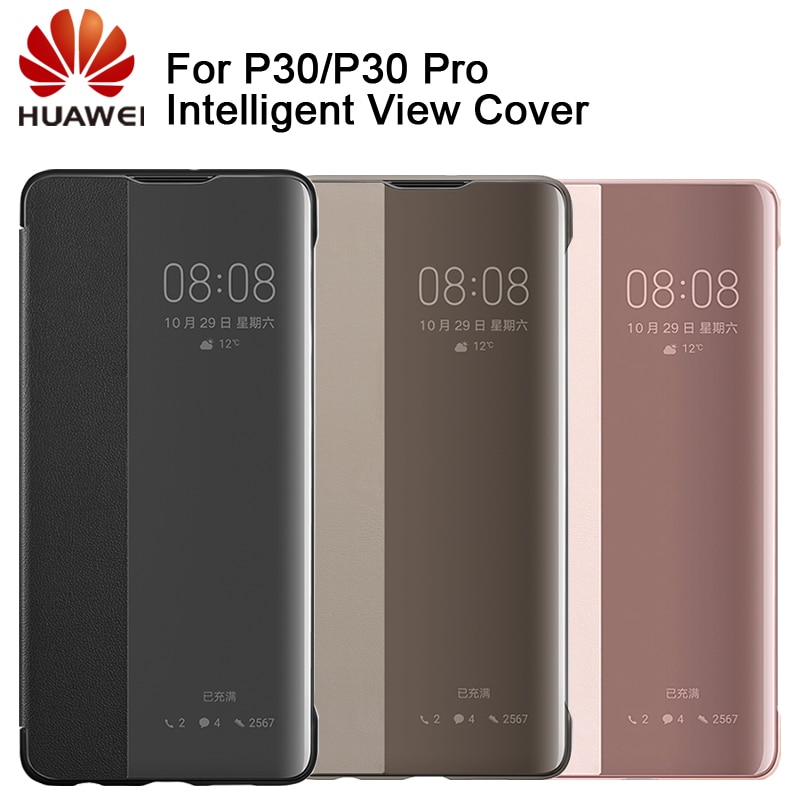 Huawei Original Smart View Flip Cover Case Housing For Huawei P30 Huawei P30 Pro Sleeps Function Protective Case