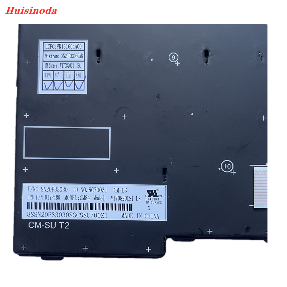 Original US English Keyboard for Lenovo Thinkpad T480s E480 E490 E495 L480 L490 L380 L390 Yoga T490 P43s keyboard 01YP480