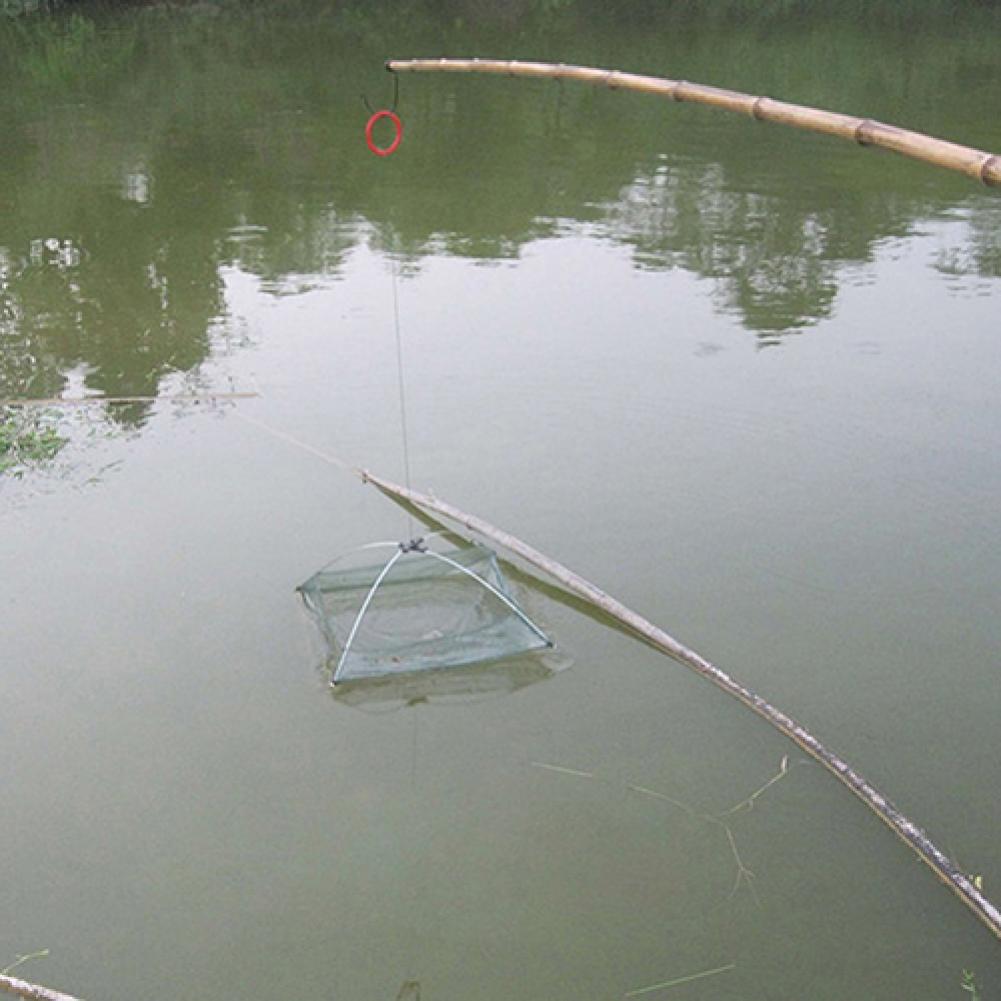 Folded 60cm Fishing Net Little Fish Shrimp Minnow Crab Baits Cast Mesh Trap Dip Lift Net Lifting Catching Fish Net Catch Crab
