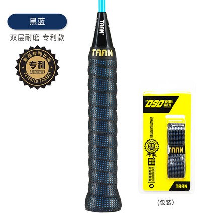 1Pc Taan TW090 Over Grip Badminton Tennis Grips Zweet Geabsorbeerd Zweetband Wraps Kranen Professionele Racket Accessoires: Black with Blue