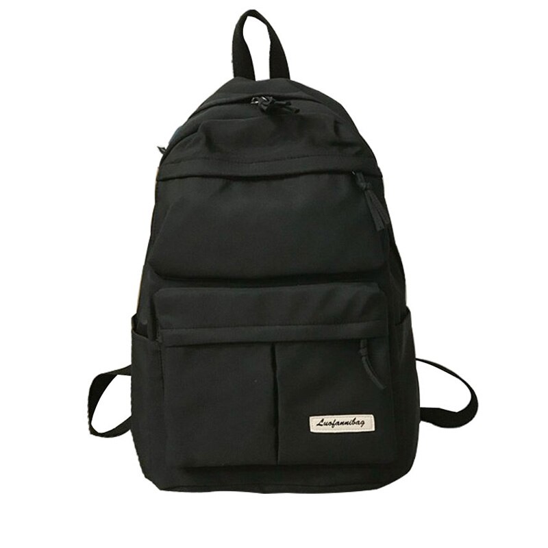 Mochila HOCODO, mochila escolar de Nylon resistente al agua para estudiantes y adolescentes, mochila con múltiples bolsillos, mochila de viaje de alta capacidad: Black / 29cm x15cm x40cm