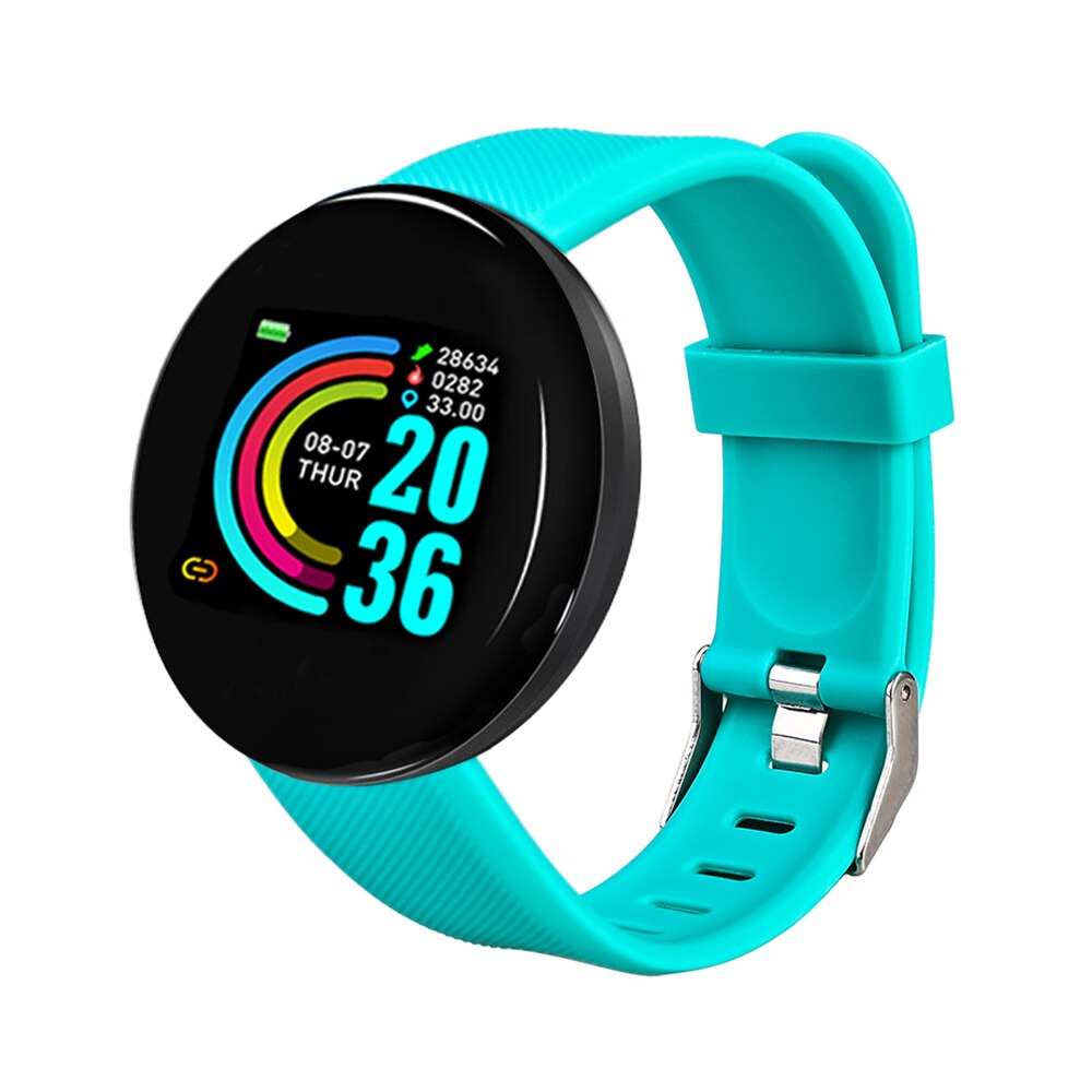 Tezer d18 pulseira inteligente freqüência cardíaca pressão arterial saúde à prova d18 água relógio inteligente d18 bluetooth pulseira de fitness rastreador: green