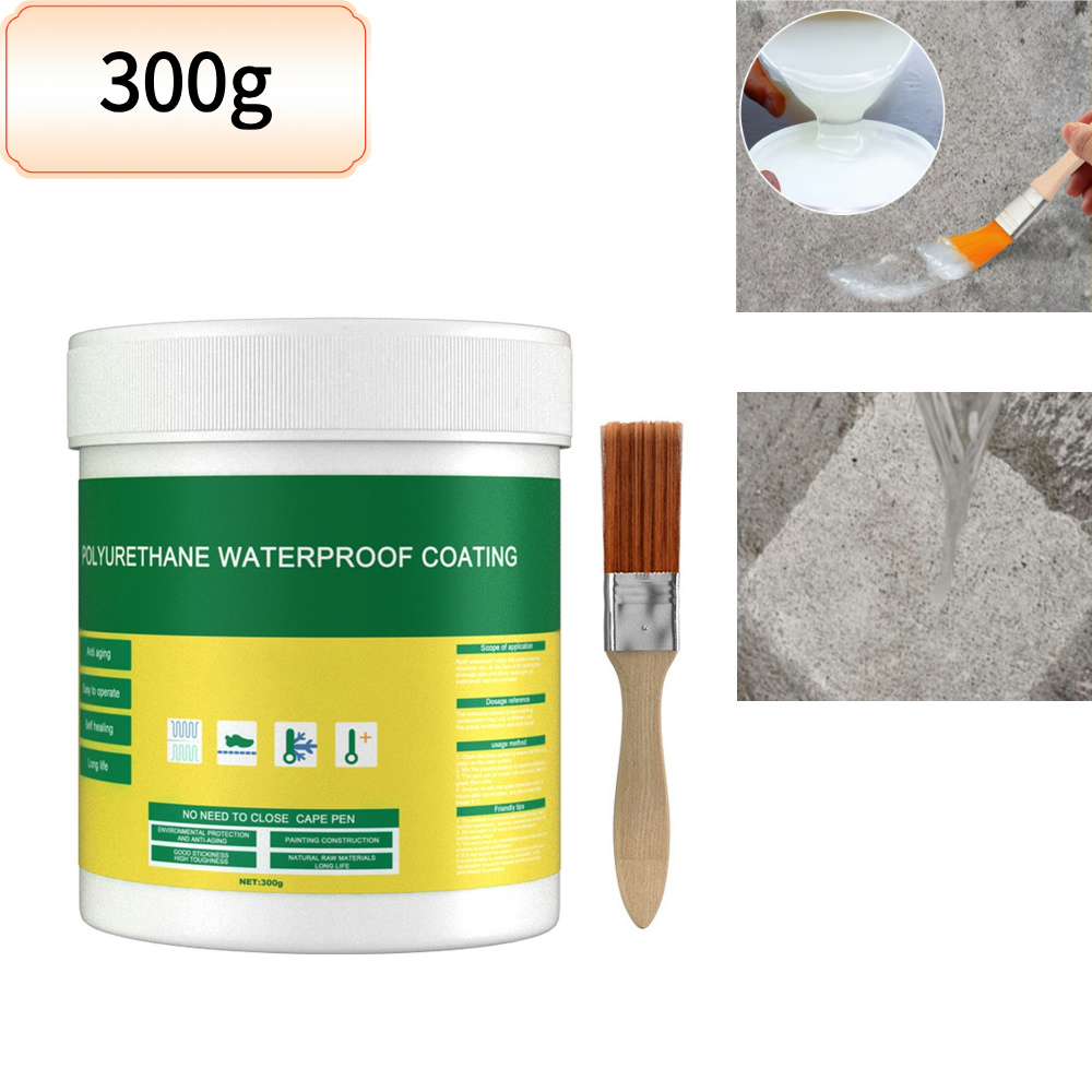 30-1200g Waterproof Coating Sealant Agent Transparent Invisible Paste Glue With Brush Adhesive Repair Roof Waterproof Sealant: Gold