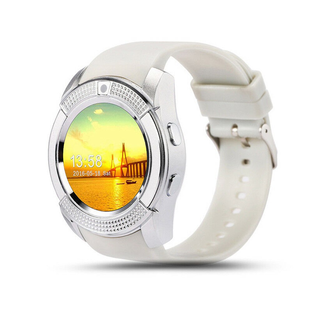 Bunte V8 Smart Wireless Uhr Wasserdichte Sport Smartwatch Touch Screen Mit Kamera SIM Karte Slot Wasserdichte Intelligente Uhr
