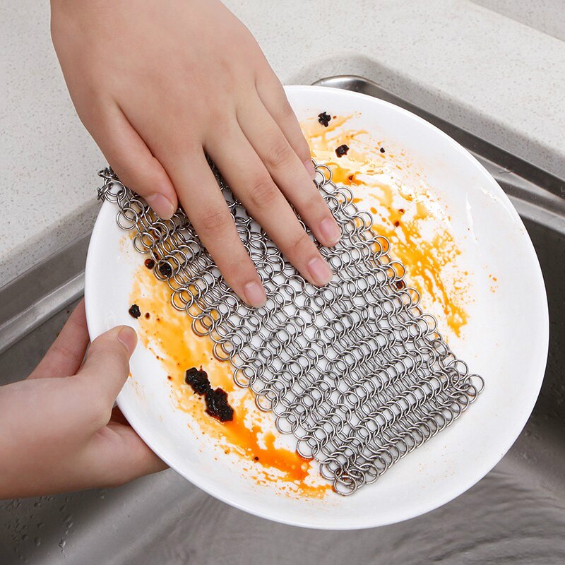 Housewares Kitchenware Clean Chain Mail Armor Kichen Chainmail Cleaning Housework Wire Cleaning Ball Tools Accessories