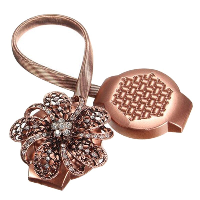 1pc gardinbindare fönsterdekor blomstergardin stansfri installation tieback magnet spänne klämma ståltrådsband tofsar ct