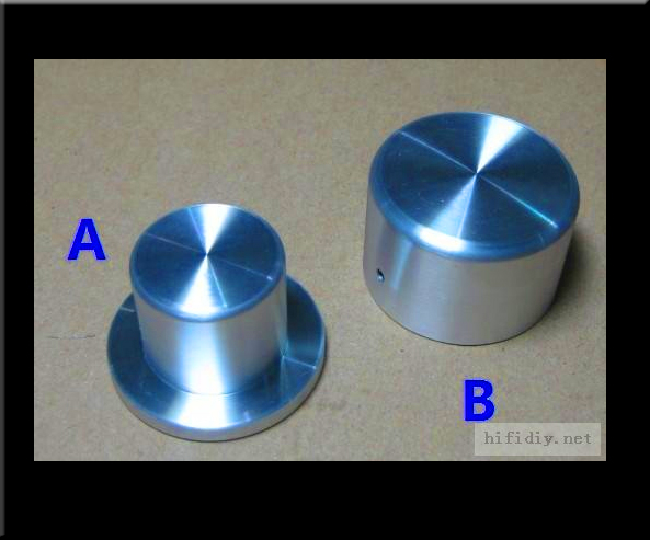 All aluminum volume knob A, B, diameter 38