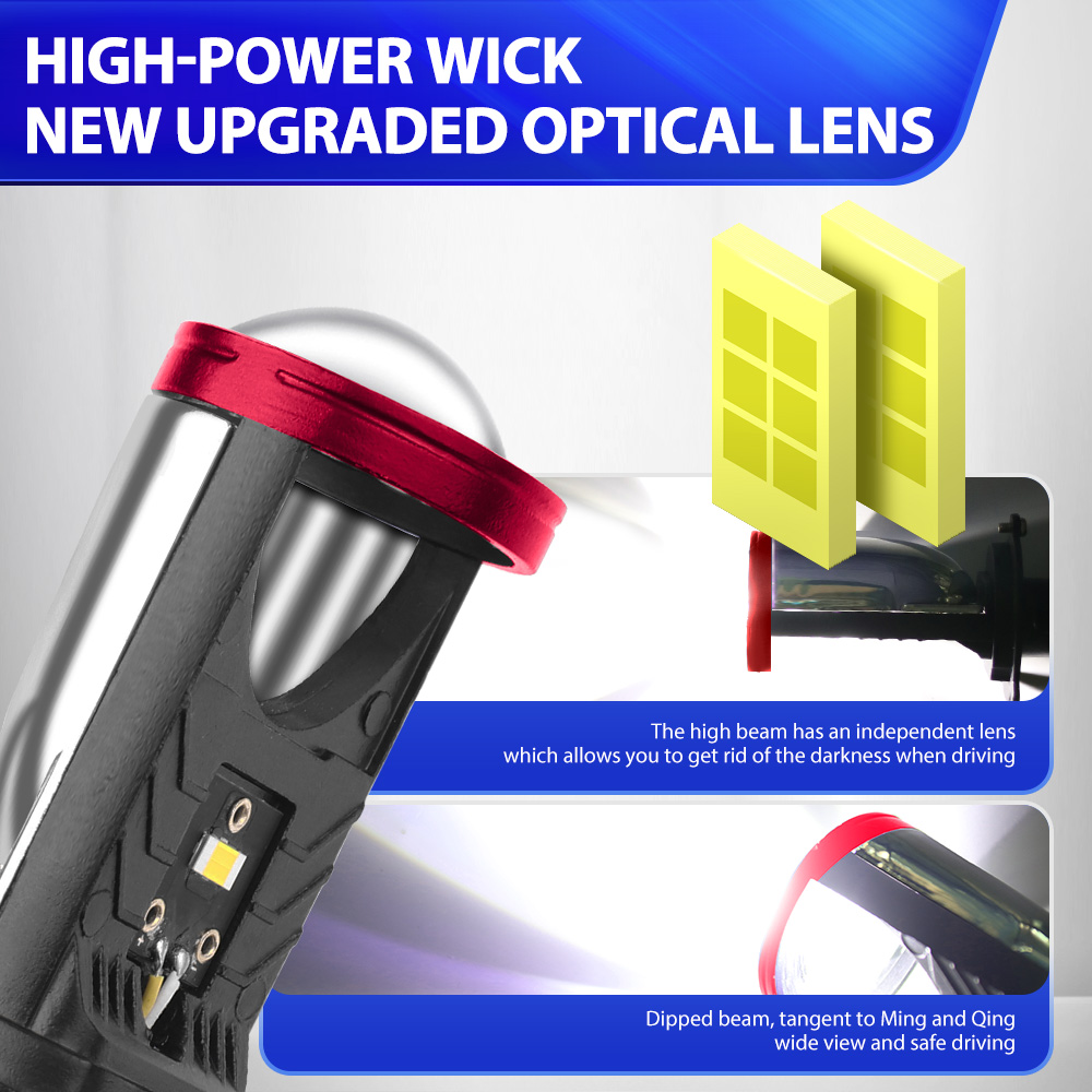 45000LM Canbus H4 LED Headlight Bulbs 300W Super Bright Projector Lens 6000K White External Drive Car Lights 12V 24V Front Lamps