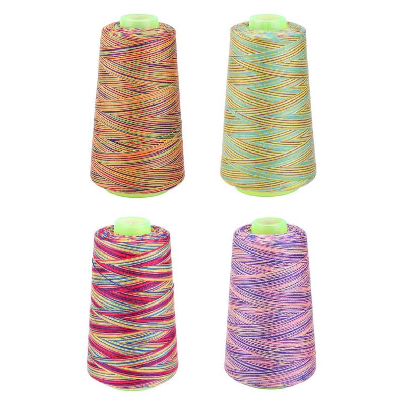 1 Roll Rainbow Cross Stitch Sewing Threads Textile Yarn Woven Embroidery Line Sewing Accessories