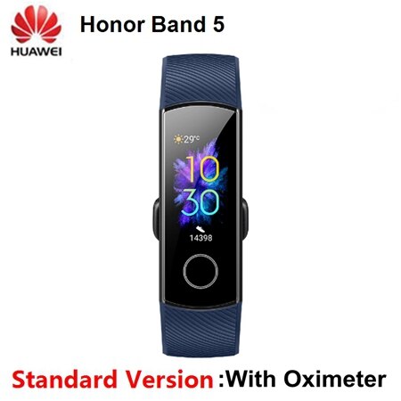 Honor Band 5 Smart Polsband Waterdicht Band Meerdere Talen Bluetooth Bloed Zuurstof Passometer Fitness Tracker Sleep Tracker: Band 5 - Blue