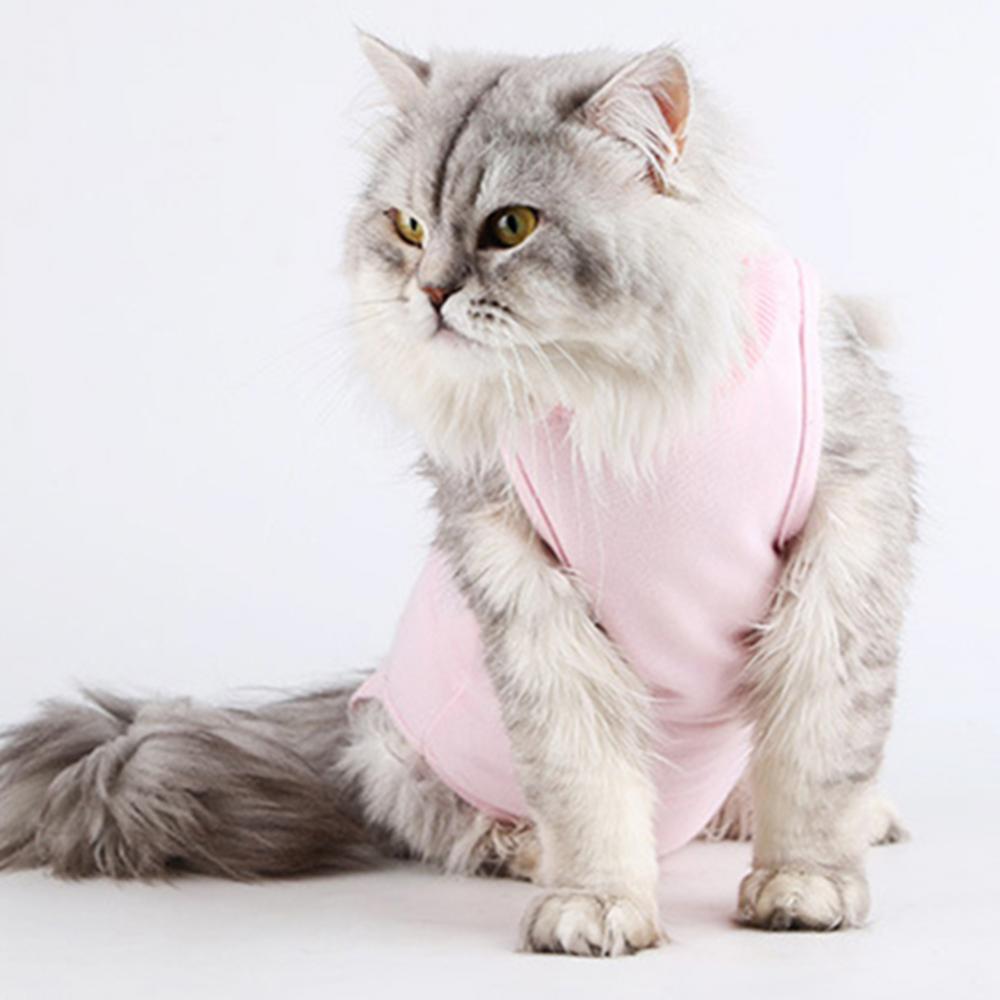 Pet Cat Recovery Weaning Suit Breathable Elastic Vest Wound Protection Clothes Anti-mite Soft Cat Weaning Suit