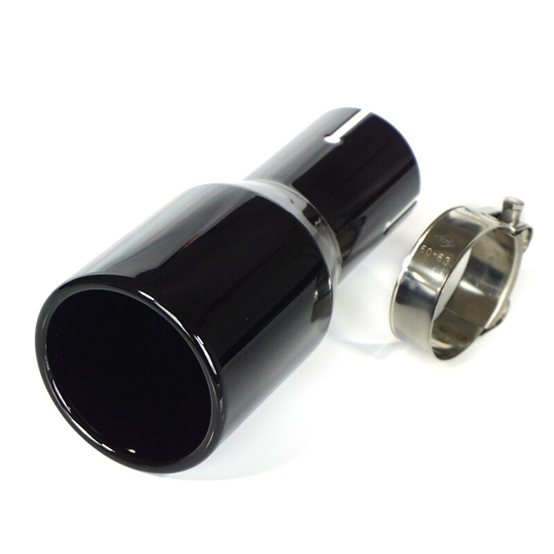 Tubo de escape negro de acero inoxidable para coche, boquilla de silenciador de pintura para hornear, 2,5 &quot;de entrada, 3,5&quot; de salida