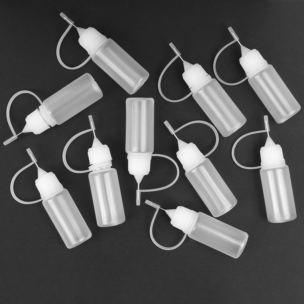 1set/10Pcs 10ML DIY Scrapbooking Paper Craft bottle Glue Applicator Needle Squeeze Bottle for Paper Quilling Tool