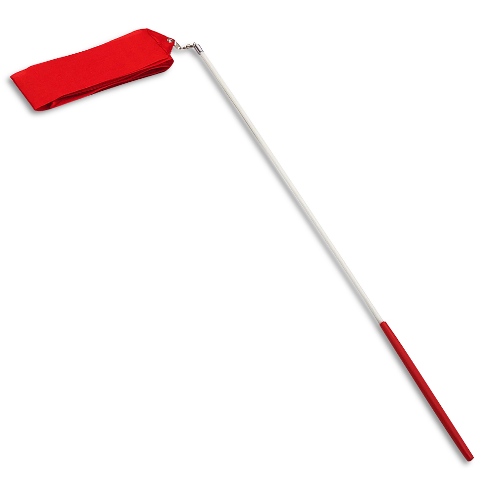 Gymnastics Dance Ribbon - 2M/4M Length - 5cm Width - Rhythmic Art Gymnastics Ballet Streamer: red / 2 meters