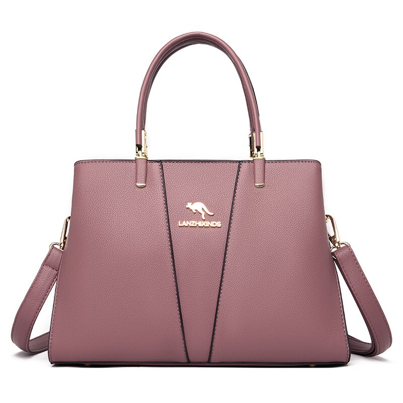 Casual Pu Leather Shoulder Bags for Women Small Square Bags Versatile Simple Crossbody Bag: Purple