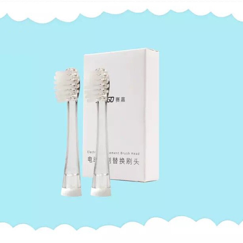 Seago børstehoved til børn blødt udskiftningshoved til seago elektrisk tandbørste 2 stk / pakke