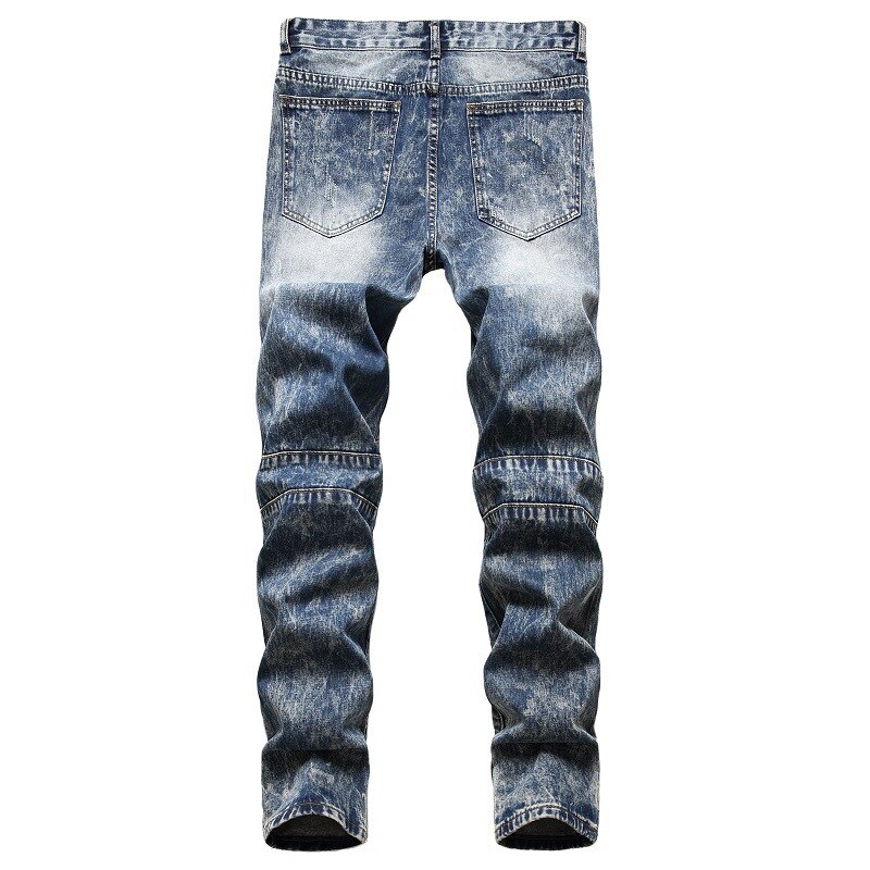 Jahrgang Dünne Jeans Männer Zerstört Zerrissene See Straße Hüfte hüpfen Dünne Klassische Einfachheit Plus Größe 28-42 Baumwolle Denim hosen