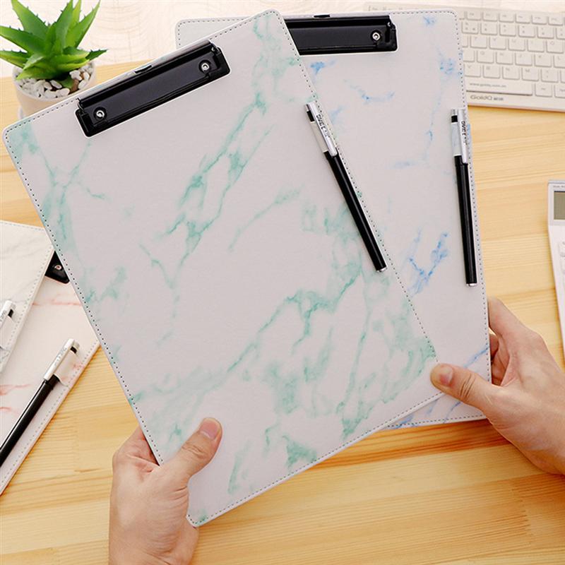 Marble A4 Size Clipboard File Folder Stationery Board Hard Board Writing Plate Clip Report Office Supplies for Office School