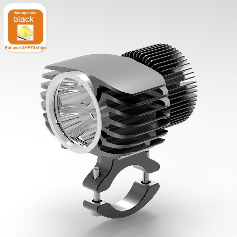 Apmatauto 1x LED Car External Headlight 18W 15W 10W 6W White High/Low Motorcycle DRL Headlamp Spotlight Drive Fog Spot Lights: 18w Black