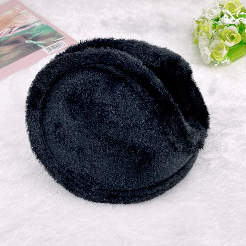 Winter Thicken Fleece Earmuffs Ear Warmers Men Women Soft Plush Ear Muffs Outdoor Windproof Wear Earmuffs for Sports Daily Wear: black Thick