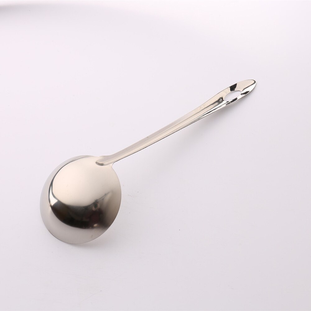 Cuillère en acier inoxydable, passoire pour Pot , cuillères à Long manche, couverts, outils pour soupe, boisson, Gadget de cuisine, 7cm, 2 pièces