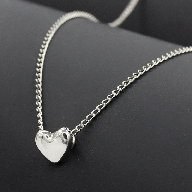 Einfache Schmuck Halskette Kreis Streifen Lange Kette Kreuz Halskette collares bijoux femme Choker Runde Halskette: 05 silver