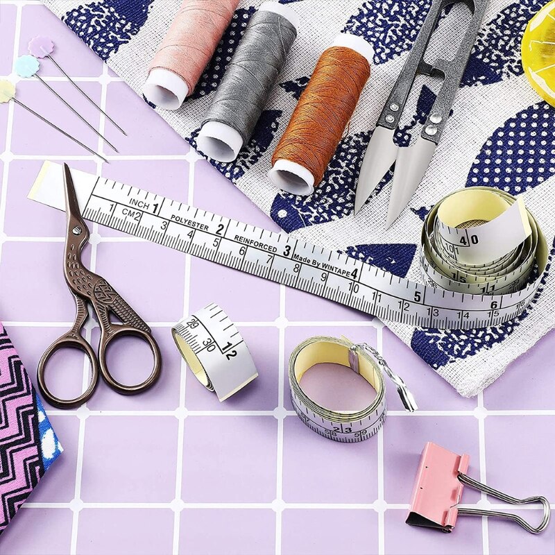 Adhesive Tape Measure Ruler Adhesive Measuring Tapes with Sticky Back Adhesive Back Ruler Stick On Tape Measure